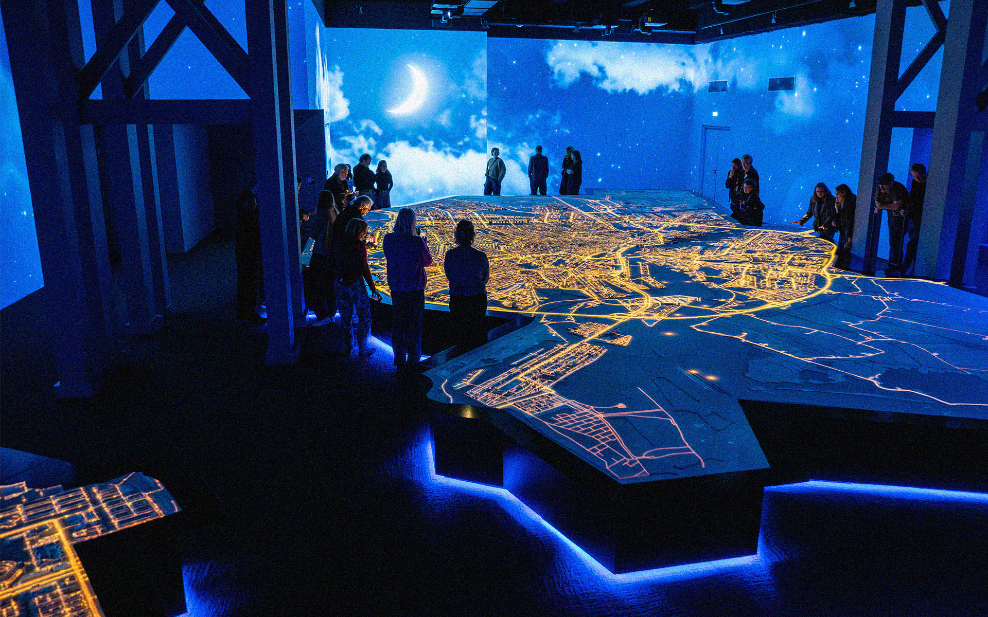 Amsterdam in Motion maquette met projectie