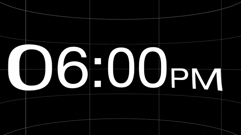 Animated element from the IT'S REAL-TIMMME identity system