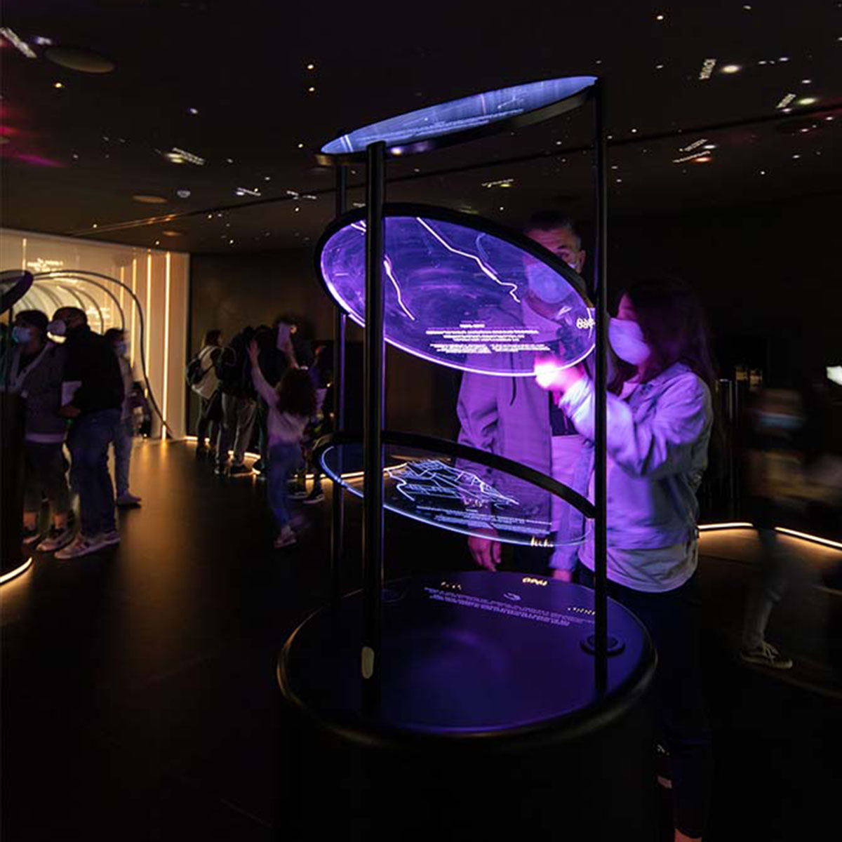 Interactive waterways plinth